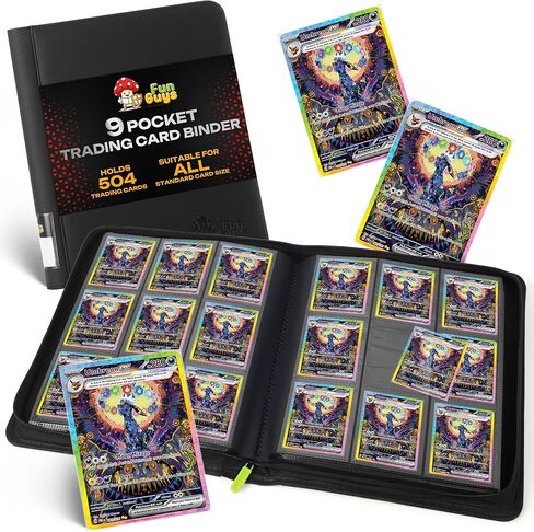 مجلد بطاقات التداول للبطاقات، مجلد بطاقات بوكيمون ذو 9 جيوب، مجلد بطاقات رياضية تحميل جانبي 504، مجلد تجميع البطاقات، مجلد بطاقات Yugioh، مجلد MTG، مجلد TCG، حامل كتب البطاقات لبطاقات التداول in Kuwait