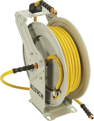 Klutch Auto-Rewind Air Hose Reel, with 1/2in.. x 50ft. Oil-Resistant Rubber Hose, 300 PSI, Model# OSRDA1250-NT in Saudi Arabia