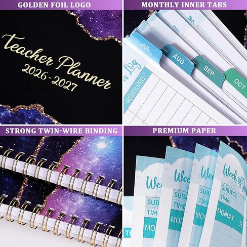 مخطط 2025-2026 - مخطط أكاديمي أسبوعي وشهري 2025-2026، يوليو 2025- يونيو 2026، 6.4 بوصة × 8.5 بوصة، مخطط أكاديمي 2025-2026 مع 12 علامة تبويب شهرية، جيب خلفي، إغلاق مرن in Kuwait