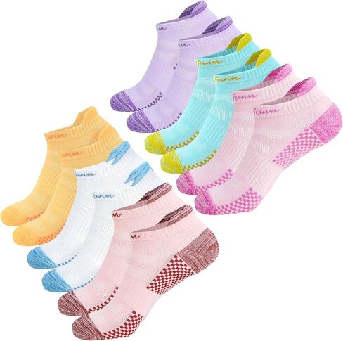 Fasefunn Running Ankle Socks for Women - Athletic Exercise Sports Training Cotton Cushioned Workout No Show - 6 Pairs in Kuwait