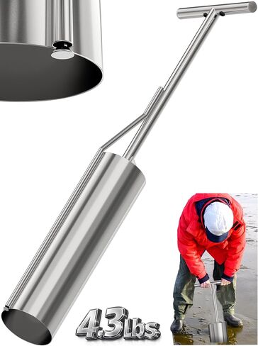 SturdyShape Clam Gun V3 36in - مسدس Clamming من الفولاذ المقاوم للصدأ عالي الدقة - مسدسات البطلينوس الخاصة بنا المزودة بأدوات تنفيس هي معدات لا بد من اقتنائها - قطر أنبوب البطلينوس 5 بوصات in Kuwait