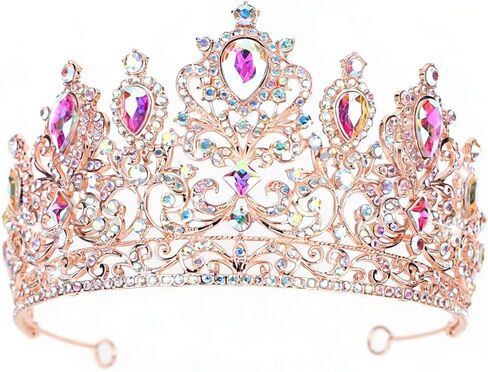 Jwicos Baroque Vintage Rhinestone Tiara Royal Crystal Crown Tiaras for Women Princess Crown Tiaras Bridal Assories for Wedding Prom Pageant Party in Saudi Arabia