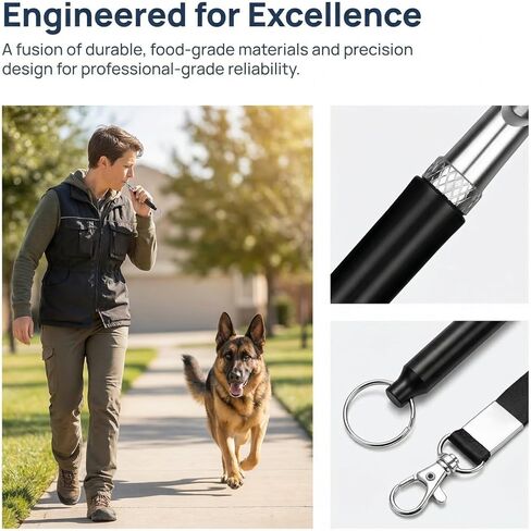 Dog Whistle - Stop Barking Neighbors Dog, Ultra-Wide Frequency Ultrasonic Silent Dog Whistle for Dog, 2 Pack Professional Recall Dog Training Whistles in Kuwait