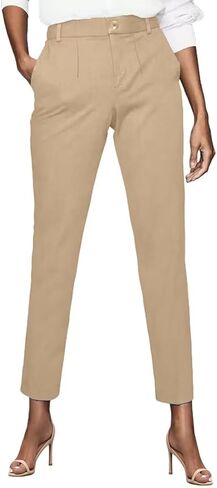 Womens Dress Pants High Stretch Straight Leg Gray Pants for Work Business Casual with Pockets Small in Saudi Arabia