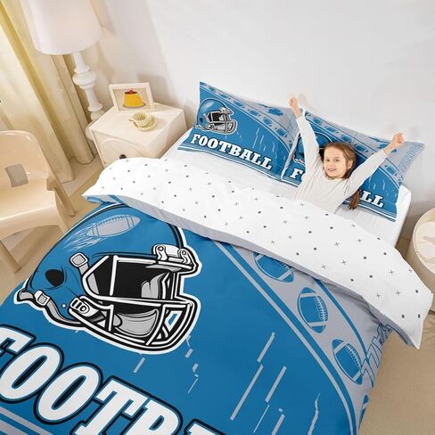Erosebridal Sports Duvet Cover Toddler,American Football City Bedding Set for Boys Teens Adults,City Classic Football Dallas Comforter Cover,Sports Theme Bed Set Decor for Boys Bedroom in Saudi Arabia