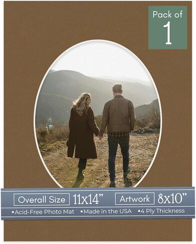 Countryarthouse الفحم حمض الفحم مجاني 11x14 صورة بيضاوية إطار حصيرة مع قطع شطرية أساسية بيضاء ل 8 × 10 صور - يناسب إطار 11x14 - حزمة من 1 matboard عرض مجموعة مع الدعم الخالي من الحمض و clear كيس in Kuwait