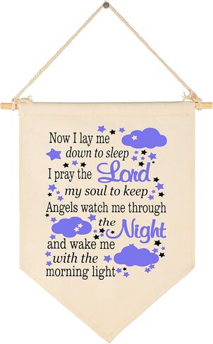 Faith Can Move Mountains - Arrow -Canvas Hanging Flag Banner Wall Sign Decor Gift for Baby Kids Girl Boy Nursery Teen Room Front Door in Kuwait