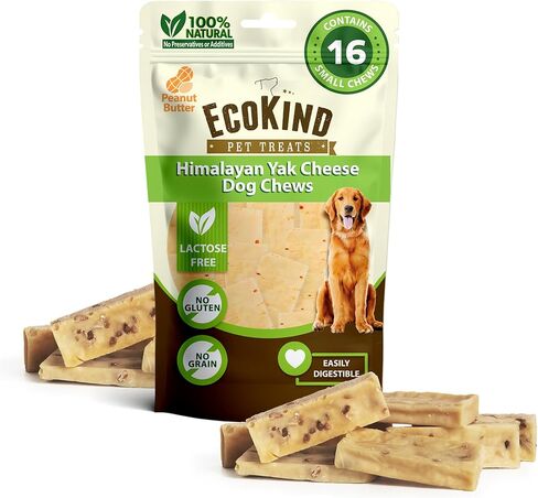 EcoKind Pet Treats Gold Himalayan Yak Cheese Dog Chew, Yak Dog Treats for Active Chewers, 100% Natural & Healthy Chew Sticks for Small & Large Dogs, Yak Cheese Chews (3 Medium Sticks) in Kuwait