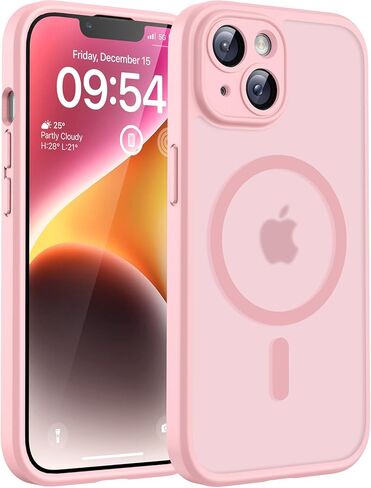TOCOL Magnetic for iPhone 14 Pro Case, Upgraded [Full Camera Protection] Fit for MagSafe [Military Grade Drop Tested] Translucent Matte Back Bumper for iPhone 14 Pro Case 6.1-Inch, Alpine Green in Kuwait