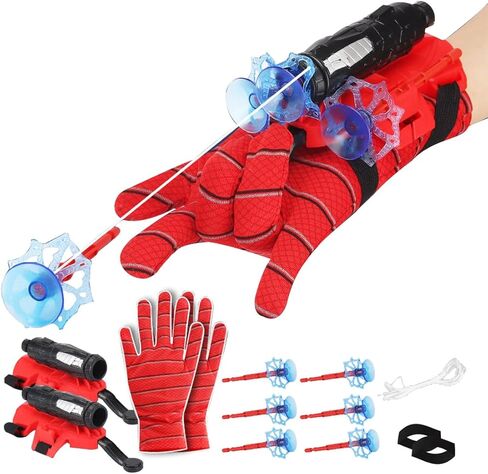 Vinciph 2Pcs Spider Silk Launcher Set for Kids- Can Grab Small Objects,Hero Role-Play Toy,DIY Cosplay Children's Wrist Ejection Launcher,Birthday Christmas for Kids in Kuwait