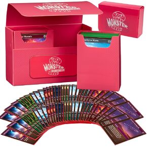 صندوق بطاقات Monster Protector، مزدوج الطبقة مع إغلاق مغناطيسي - أرجواني (يناسب بطاقات YugiÐPokemon، Magic the Gathering Cards) in Kuwait