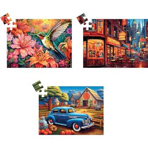 36 Large Piece Puzzles for Seniors 6 Pack,Dementia Puzzles Turtle Dog Bird Mushroom Beach Lake Jigsaw Puzzle Dementia Alzheimer's Products and Activities for Seniors Elderly Adult in Kuwait