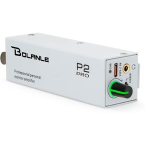 P2 USB C Portable in Ear Monitor Amplifier, Headphone Amp with XLR and TRS Input 3.5mm Output, Headphone Amplifier with Stereo/Mono Switch for Keyboardists, Drummers, Guitar (Single Channel-White) in Kuwait