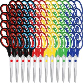 60 Pcs Scissors Bulk 8" School Fabric Scissors Comfortable Grip Handle for Office Home School Sewing Craft Fabric Supplies with Soft Handle Right/Left Handed in Kuwait