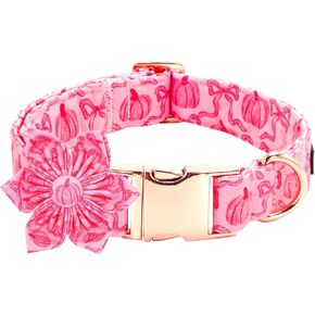 Dog Collar - Rugby with Flower Dog Collar Flower for Dogs Flower Pet Collar Adjustable Dog Collar Girl Boy Dog Collar for Small Dogs in Kuwait