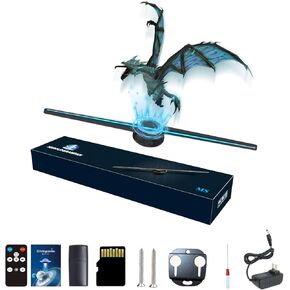 Missyou 9.1" 3D Hologram Fan with Wi-Fi Bluetooth Control, LED Lights, 700 Video Library, Remote, for Trade Shows, Exhibitions, Festivals, and Events in Saudi Arabia