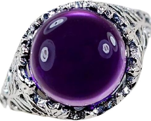 Huge 2.3ct Amethyst 925 Silver Wedding Vintage Prom Man Women Square Cut Gemstone Ring Wedding Ring Female Jewelry Size 6-10 in Kuwait
