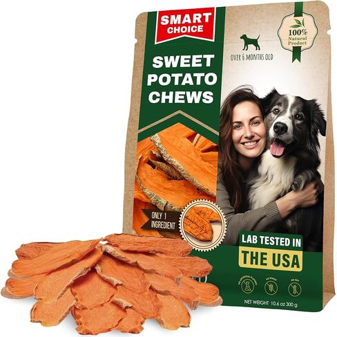 Sweet Potato Dog Treats Chips - All Natural Pet Snack Chews - Grain Free & Human Grade Dried Snacks in Bulk - Best Jerky for Training Small & Large Dogs in Kuwait