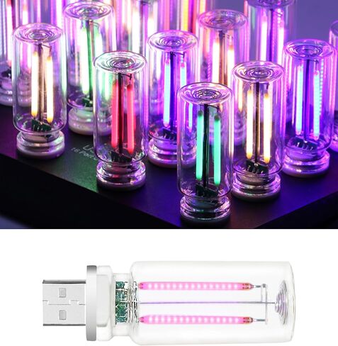 USB Car Interior LED Ambient Light – Touch Control Mood Light with 7 Color Modes, Dimmable LED Light Strip for Car, Nightstand, Camping, Party – Portable, Low Power (Frosted) in Kuwait