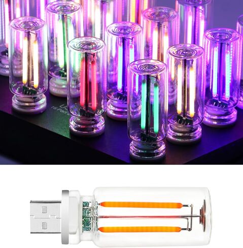 USB Car Interior LED LED Ambient Light - Touch Control Mood Light مع 7 أوضاع ملونة ، شريط ضوء LED قابل للضوء للسيارة ، منضدة ، التخييم ، الحفلات - محمولة ، منخفضة الطاقة (Frosted) in Kuwait