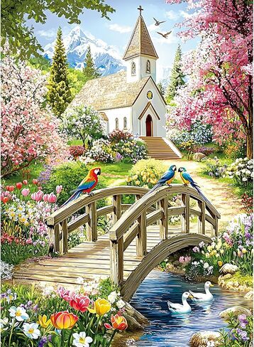Puzzles 500 Pieces for Adults | Alpine Serenity Jigsaw Puzzles | Recycled Cardboar Jigsaw Puzzles 500 Pieces | Challenging Family Activity Great Gift Idea for Family Friends | 20.5 X 15 inches in Kuwait