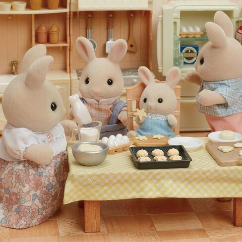 Calico Critters, Sweetpea Rabbit Family, Dolls, Dollhouse Figures, Collectible Toys, 3 inches in Saudi Arabia