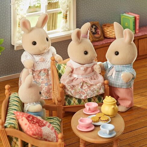 Calico Critters, Sweetpea Rabbit Family, Dolls, Dollhouse Figures, Collectible Toys, 3 inches in Saudi Arabia