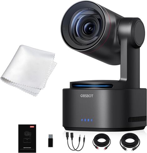 OBSBOT Tail 2 Camera, With RC,4K@60FPS Live Camera,AI Tracking 2.0,5x Optical & 12x Hybrid Zoom,3-axis,5000mAh built-in Battery,Gesture Control,SDI/HDMI/IP/USB 3.0 Output,Conference,Worship,Live Event in Saudi Arabia