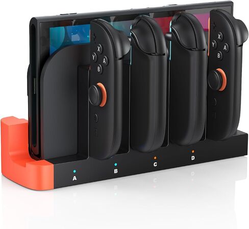 Switch 2 Controller Charger ، Dock Charging لـ Nintendo Switch 2 - Joycon 2 مع [شحن الاتجاه المزدوج] مؤشر LED ، شاحن مغناطيسي سريع - NS 2 شحنة Dock in Kuwait