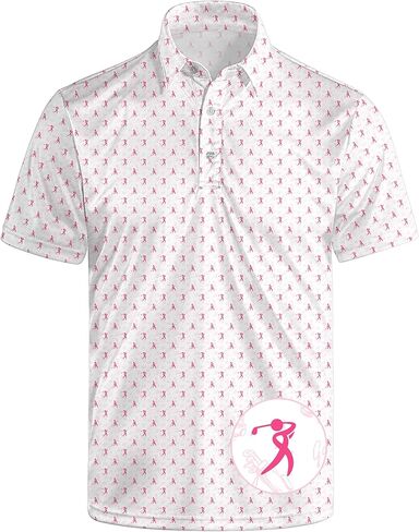 Golf Polo Shirts for Men Funny Short Sleeve Polo Shirts Golf Gifts Quick Dry Moisture Wicking Mens Hawaiian Polos Shirt in Saudi Arabia