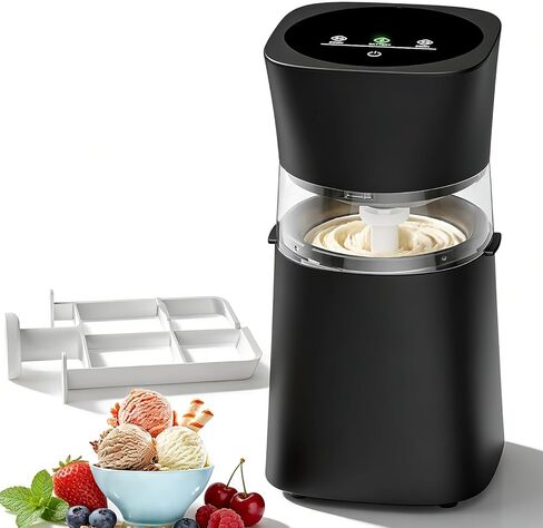 Ice Cream Maker Attachment for KitchenAid Stand Mixer, Compatible with 4.5/5QT & 6QT Stand Mixers, 2 Quart Frozen Kitchenaid Ice Cream Maker Attachment Ice Cream Bowl for Yogurt/Sorbet Gelato in Saudi Arabia