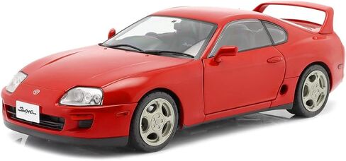 Solido S1807601 1:18 1993 Toyota Supra Mk.4 (A80) - سيارة مصغرة قابلة للتجميع باللون الأحمر من عصر النهضة للجنسين والكبار in Kuwait