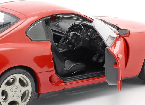 Solido S1807601 1:18 1993 Toyota Supra Mk.4 (A80) - سيارة مصغرة قابلة للتجميع باللون الأحمر من عصر النهضة للجنسين والكبار in Kuwait