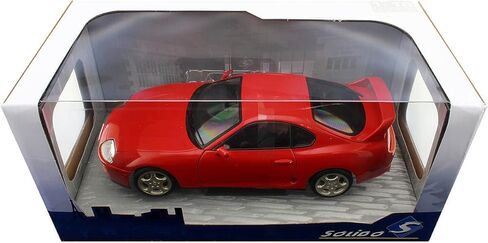 Solido S1807601 1:18 1993 Toyota Supra Mk.4 (A80) - سيارة مصغرة قابلة للتجميع باللون الأحمر من عصر النهضة للجنسين والكبار in Kuwait
