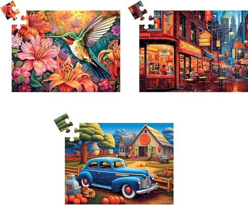 36 Large Piece Puzzles for Seniors 6 Pack,Dementia Puzzles Turtle Dog Bird Mushroom Beach Lake Jigsaw Puzzle Dementia Alzheimer's Products and Activities for Seniors Elderly Adult in Kuwait