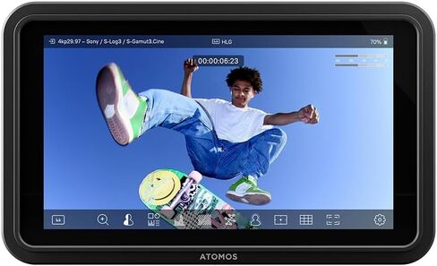 Atomos Shinobi GO 5.2" Touchscreen HDR Video/Photo Monitor | Portable 4K HDMI Field Monitor for DSLR & Camera with Waith Battery, Charger and Camera Hot Shoe Mount Advanced Bundle Set in Saudi Arabia