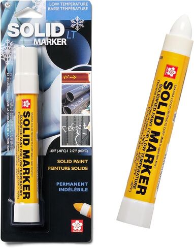 Sakura Solid Paint Markers with Twist Up Tip - Low Temperature Permanent Marker Pens - Window, Wood, & Glass Marker - White Paint - 1 Pack in Kuwait