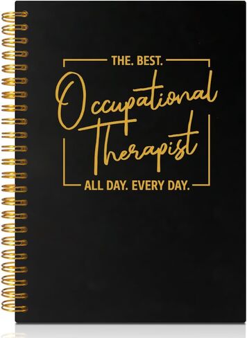أفضل معالج مهني 160 صفحة فارغة دفتر دوامة، هدايا التخرج OT، يجب أن يمتلك مكتب المعالج، هدايا مضحكة للمعالج بوس القائد المشرف معلمه زميل العمل in Kuwait