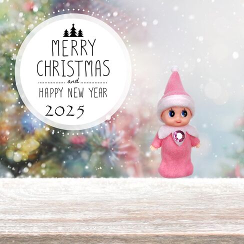 Elf Accessories Baby, Tiny Christmas Elf Girl and Boy Baby Doll for Xmas Gift (Pink Elf Baby) in Kuwait