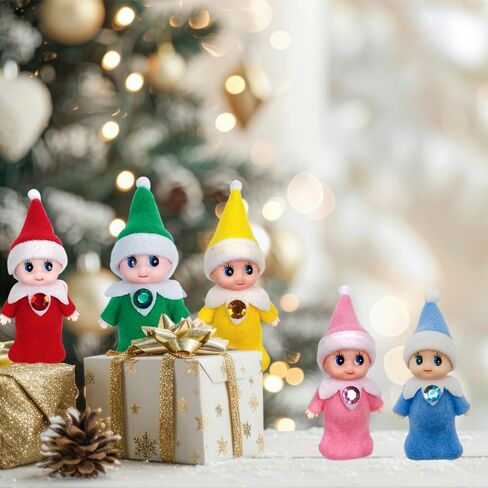 Elf Accessories Baby, Tiny Christmas Elf Girl and Boy Baby Doll for Xmas Gift (Pink Elf Baby) in Kuwait
