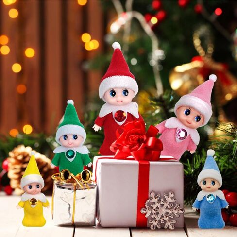 Elf Accessories Baby, Tiny Christmas Elf Girl and Boy Baby Doll for Xmas Gift (Pink Elf Baby) in Kuwait