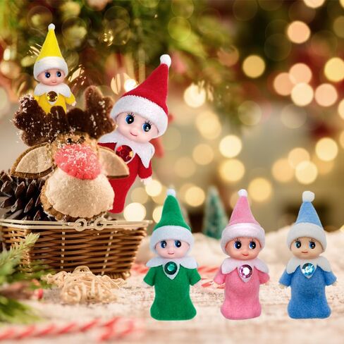 Elf Accessories Baby, Tiny Christmas Elf Girl and Boy Baby Doll for Xmas Gift (Pink Elf Baby) in Kuwait