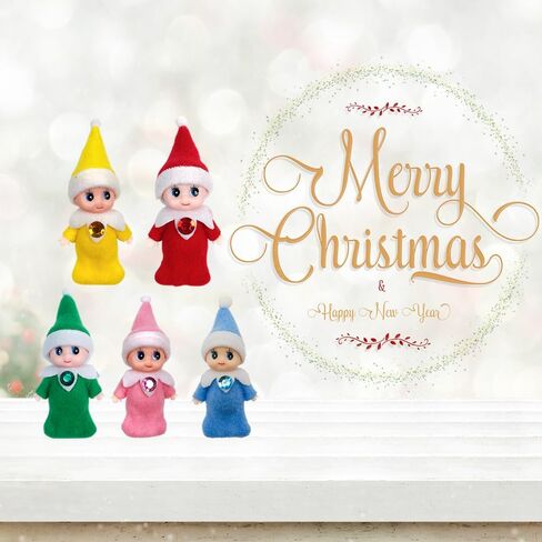 Elf Accessories Baby, Tiny Christmas Elf Girl and Boy Baby Doll for Xmas Gift (Pink Elf Baby) in Kuwait