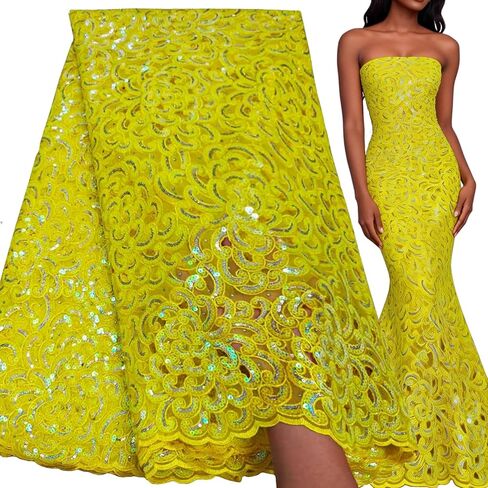 Bestway Lace Army Green Mesh African Lace Fabric French Floral Army Green and Teal Sequins Embroidered Fabric With Rhinestones Nigerian Wedding Asoebi Dress Material 5 Yards in Kuwait