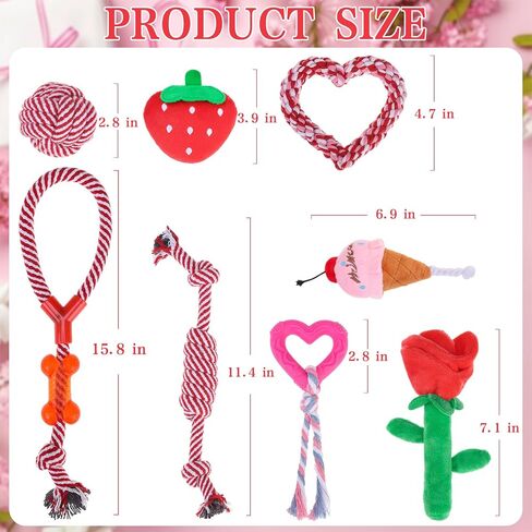 EXPAWLORER 15 Pack Christmas Dog Toys Bulk Set - Dog Toys Christmas Pack, Durable Squeaky Rope Ball Toys, Indestructible Rubber Chew Toys, Interactive Toys for Small Medium Large Aggressive Chewers in Kuwait