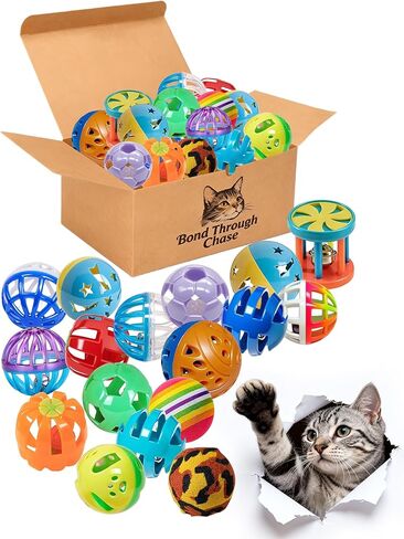 ألعاب القطط للقطط الداخلية، مجموعة مكونة من 14 قطعة مع دجاجة الرياح وكرات جلجل والنعناع البري - مجموعة ألعاب كيتي كيتي لوقت اللعب والمرح in Kuwait