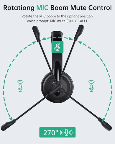 Wireless Headset with Mic for Work (Red) in Kuwait