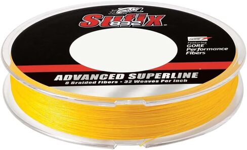 Sufix, 832 Advanced Superline, 8 lbs Tested, 0.007" Diameter, 300 Yards, Low Vis Green (660-108G) in Kuwait