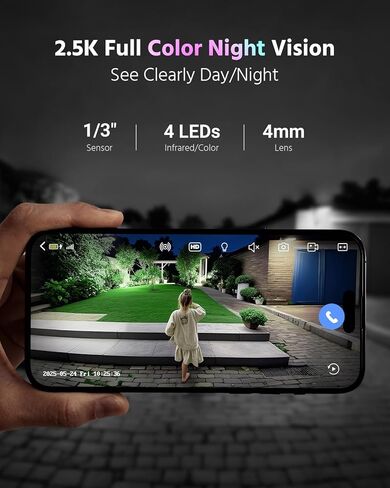 Annke 4MP 2K Camera Wireless Security Camera Outdoor ، نظام مراقبة شمسي من طقم طقم 2-CAM ، PIR Detection Human ، 360 ° PAN & TILT ، متوافق مع Alexa ، Color Night Vision ، لا رسوم شهرية ، بطاقة ذاكرة 64 جيجابايت in Saudi Arabia