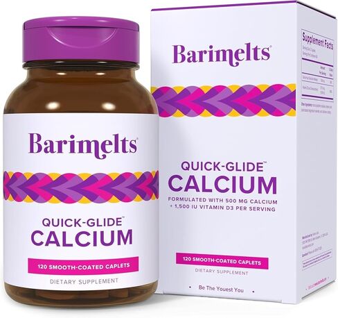 Barimelts Quick-Glide™ Calcium - 120 Smooth-Coated Caplets (1-Month Supply) - Bariatric Calcium Supplements for Women Support Bone Health After Bariatric Surgery in Kuwait